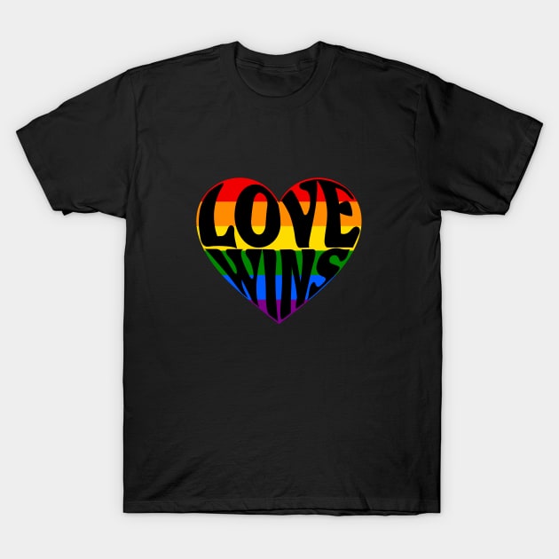 Love wins rainbow heart T-Shirt by beakraus